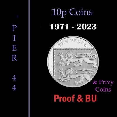 £7.45 • Buy Ten Pence Coin 10p 1971 - 2023, PROOF & Brilliant Uncirculated (BU) UK Coins