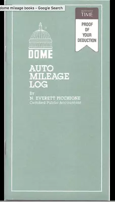 Dome Auto Mileage Log Book $5.79 FAST  FREE SHIPPING • $5.79