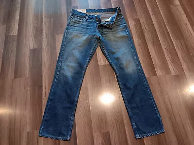 Hollister Men's Slim Straight SZ 30X30 (actual SZ 31x29) Button Fly Blue  Jeans • $23.95