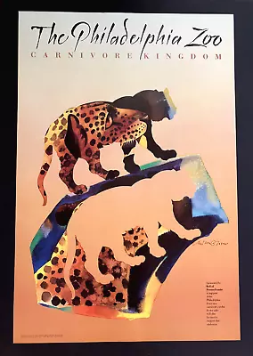 Milton Glaser The Philadelphia Zoo: Carnivore Kingdom Original Poster • $169.99