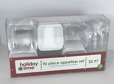 Premium Plastic Mini Appetizer & Dessert Tasting Set-  96 Pieces - New • $7.59