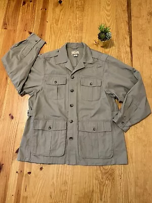 RARE Ernest Hemingway Safari Field Jacket Coat Mens Size XL Khaki • $149.99