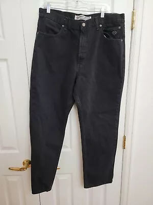 Harley Davidson Mens 38 X 30 Straight Leg Black Jeans  • $10.99