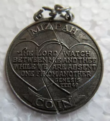 Old Vintage Sterling Silver Mizpah Coin 2 Piece Friendship • $20.19