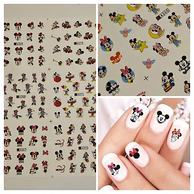 Mickey & Minnie Mouse Nail Art Stickers Water Transfer (2 Sheets) US SHIPPER • $3.49