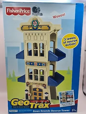 Fisher Price GeoTrax  - RARE 2007 Retired Rescue Tower Train Christmas Train Set • $200
