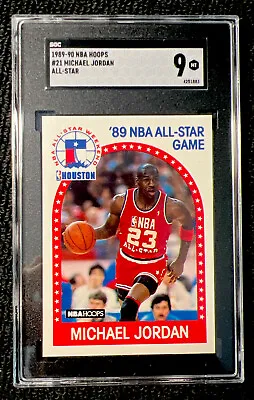 1989-90 Nba Hoops #21 Michael Jordan All-star Sgc 9 Mt • $74.99