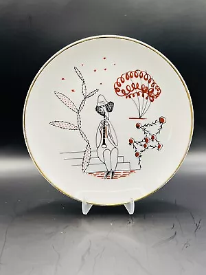 $18 • Buy VTG Naaman Porcelain Israel Judaica Jewish Mid Century Modern  EUC 7 1/2” Plate