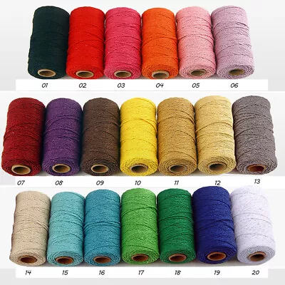 1mm-6mm  Cotton Cord  String Strap Necklace Rope Bead DIY Jewelry Making • $7.23