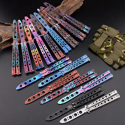 Games Rainbow Butterfly Knife Metal Folding Practice Trainer Training Tool • $9.99