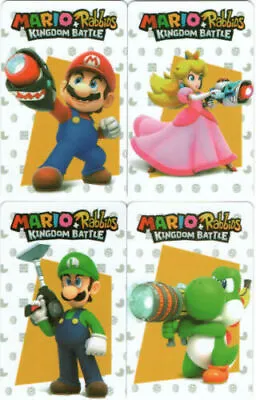 Mario + Rabbids Kingdom Battle 4PCS Set NFC Amiibo Tag Cards For Switch  • $14.99