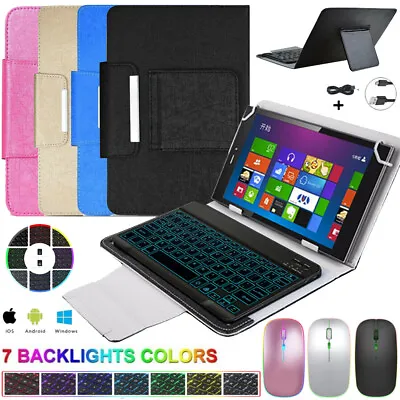 Universal Backlit Keyboard Case Mouse For Universal Android Tablets 7  8  9  10  • $23.99