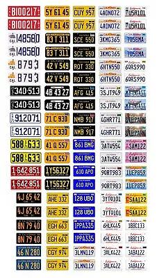 1/18 Scale Model Car Assorted USA California License Plates State Tags 1:18 • $11.69