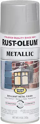 Rust-Oleum 7277830 Stops Rust Metallic Spray Paint 11 Ounce Matte Nickel • $18.71