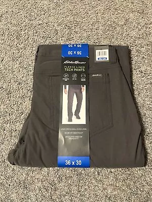 Men's Eddie Bauer Gray Fleece Lined Tech Pants 36X30 NWT!! • $16