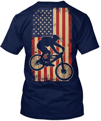 Mountain Bike American Flag Mtb T-Shirt • $20.52