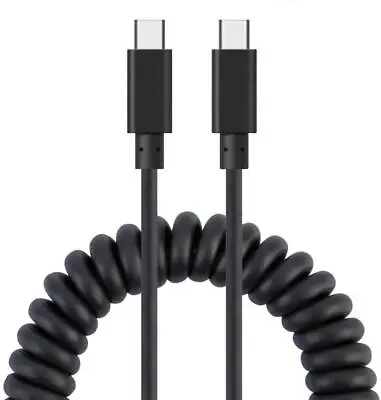$13.71 • Buy COILED CABLE USB-C TO TYPE-C FAST CHARGER CORD POWER WIRE For PHONES & TABLETS