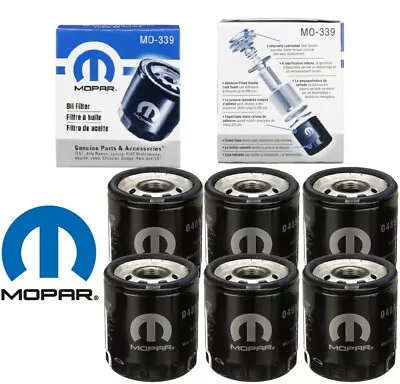 6 Pack OEM Mopar Engine Oil Filter MO-339 For Jeep Chrysler Dodge Ram Oil Change • $49.99