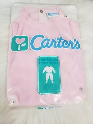 Vintage New Carter’s Infant/Toddler Footed Pajama’s NOS Made In USA Size 12 Mont • $22