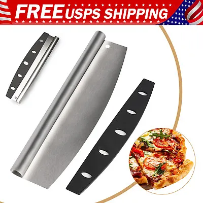 14 Professional Stainless Steel Food Pizza Cutter Rocker Ultra Sharp Pizza Knife • $8.99