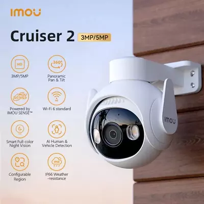 Cruiser 2 3MP 5MP Wi-Fi Outdoor Security Camera AI Smart Tracking Human Vehicle  • £76.99