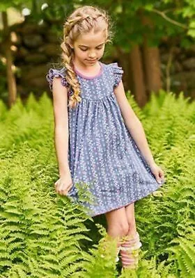 MATILDA JANE Playtime Pearl Dress Choose Your Own Path Blue Floral Size 4 • $24.99