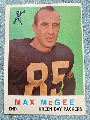 🔥vintage🔥 1959 Topps Max Mcgee #4 🔥rookie Card (rc)🔥 Ex/nmt Packer Legend🔥 • $19.99
