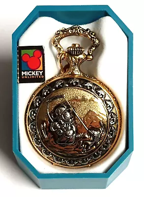 Mickey Mouse Unlimited Timepieces Fishing Disney Verichron Quartz Pocket Watch • $129.99