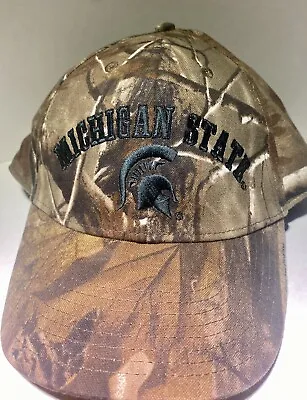 Michigan State Trucker Hat Baseball Cap Camouflage￼ Adjustable NCAA New No Tag • $20