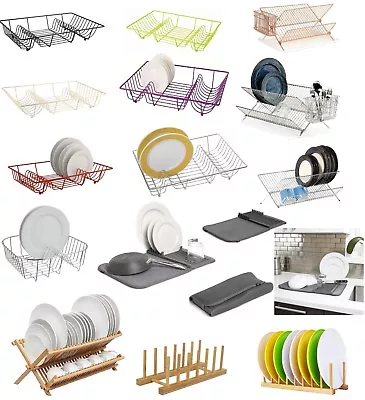 £5.95 • Buy Dish Cutlery Cup Drainer Rack Drip Tray Mat Kitchen Plates Holder Utensil Dryer 
