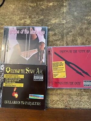 Queens Of The Stone Age 3 CD DVD Lot Lullabies Songs For Deaf • £4