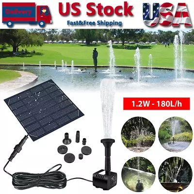 Solar Power Fountain Submersible Floating Water Pump Bird Bath Pond Garden Pool • $9.79