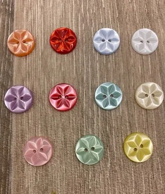 Crown Baby Star Buttons For Cardigans 11 Colours 11mm 14mm 16mm Cardigans 2 Hole • £2.49