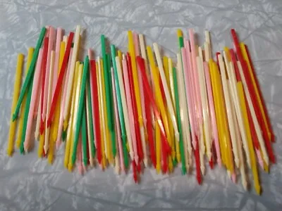 VINTAGE SPIR-IT COCKTAIL PICKS STICKS Set Of 120 Plastic MCM Asst Made In USA • $20