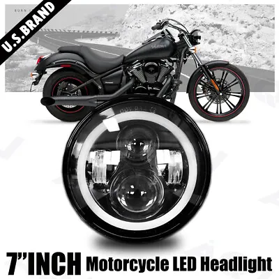 7inch Motorcycle LED Headlight For Kawasaki Vulcan VN 500/750 800 900 1500 1600 • $55.99