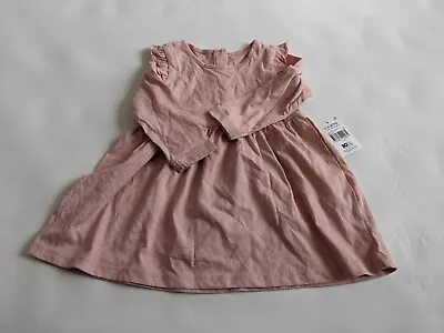 Matalan Baby Girls Cotton Dress 3-6 Months Pink • £1.99