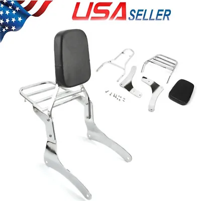 Backrest Sissy Bar W/Luggage Rack For Kawasaki Vulcan 900 VN900 Classic Custom • $81.69