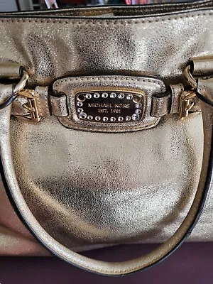 Michael Kors Hamilton Leather Tote Metallic Gold • $100