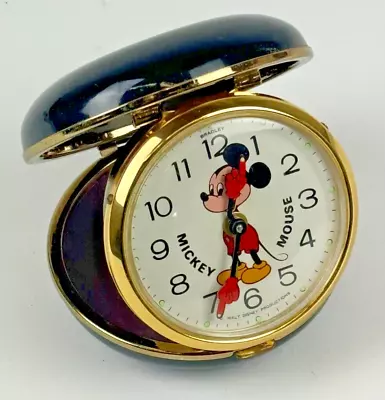 Mickey Mouse Clam Shell Travel Alarm Clock - Vintage • $29.95