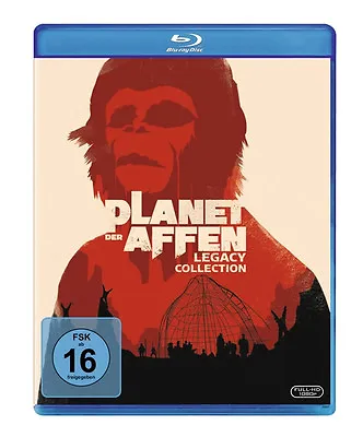 Gesamtbox PLANET DER AFFEN - SAGA  Teil 1 2 3 4 5 COMPLETE 5 BLU-RAY Box LEGACY • £30.34