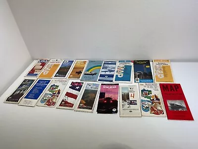 Vintage Travel Brochures & Maps From US United States (18) Pieces | 1980's-90's • $29.95