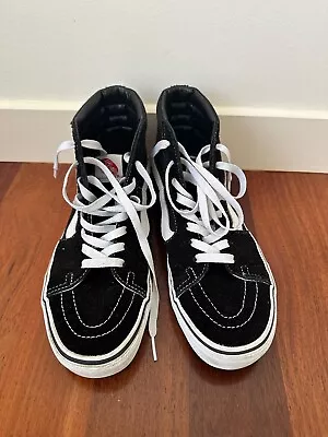 VANS SK8 Hi Casual Shoes High Top Canvas Skateboard Sneakers Old Skool - Bk/Wh • $70