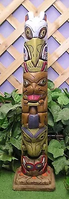 3544 North American Tiki Totem Pole Rapi Nui 24  Latex Fiberglass Mold Concrete • $395