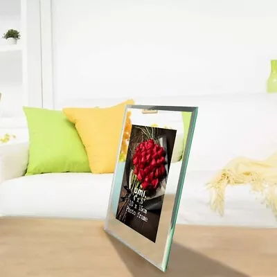 £4.99 • Buy 6x4 Glass Photo Frame Mirrored Picture Frame 6 X 4, Tabletop Display