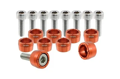 Vms Racing Orange 8mm 8 Mm Header Cup Bolt Washer Kit For Honda Acura Jdm Bolts • $29.95