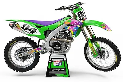 CustomMX Graphics Kit: Fits KAWASAKI KX KXF 85 125 250 450 500 Models 1994-2022 • £105