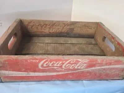 Vintage Coca-Cola Red Wood Bottle Crate Wooden Box Coke Temple Chattanooga 1976 • $39.95