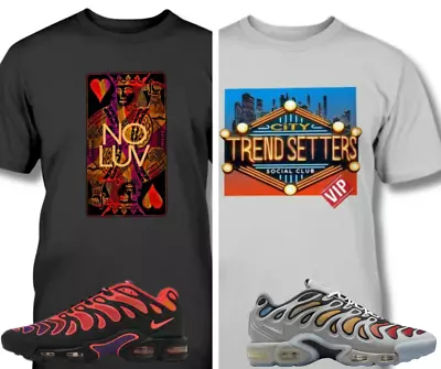 SNEAKER EFFECT TEE Shirt To Match Nike Air Max Plus Drift TN  SNEAKER BLACK GREY • $28.19