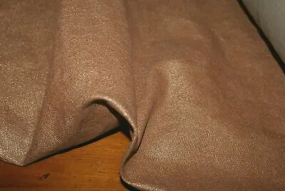 1m - 'bronze / Tan' Canvas / Drill Fabric With Lurex Sheen / Upholstery Fabric  • $8.99