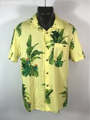BILLABONG Yellow Short Sleeve Button Shirt Men - Size M • $14.99